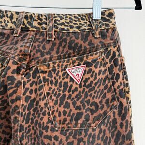 90’s Guess Georges Marciano Leopard Print Jeans 25x27 Punk Denim Rockabilly